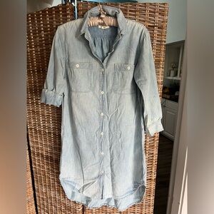 Denim Supply Ralph Lauren Light Wash Denim Shirt Dress Cotton Medium Large RARE